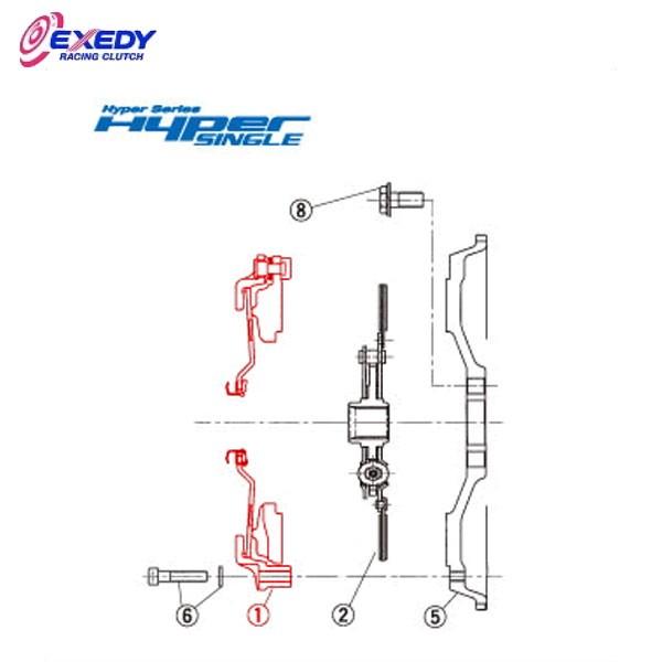 EXEDY - エクセディ CH11S ハイパーシングル TH03SD (1)C.COVER ASSY アルテッツァ