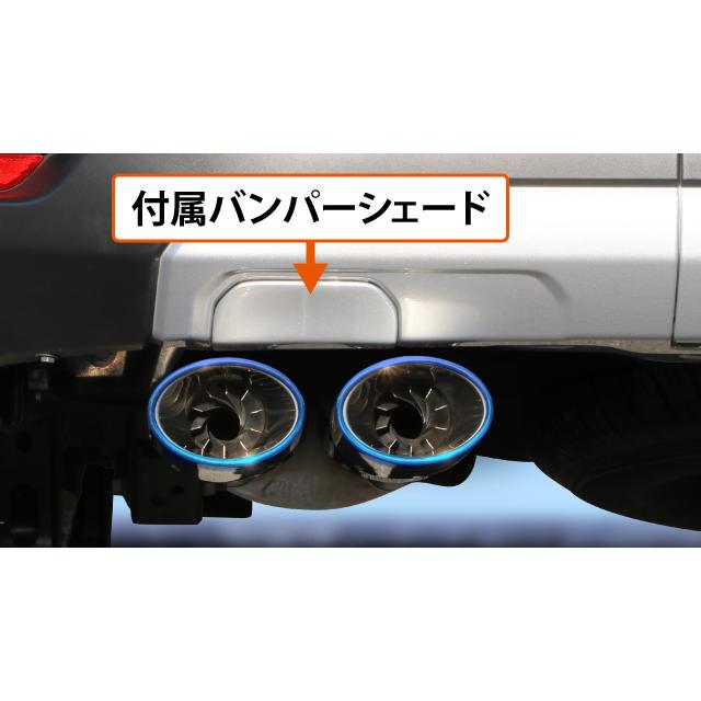 GANADOR マフラー Vertex 4WD/SUV ランドクルーザー300 ディーゼル 3DA-FJA300W R3/8- F33A-FTV [GR SPORT] オーバル左ダブル出し ブルー発色の画像