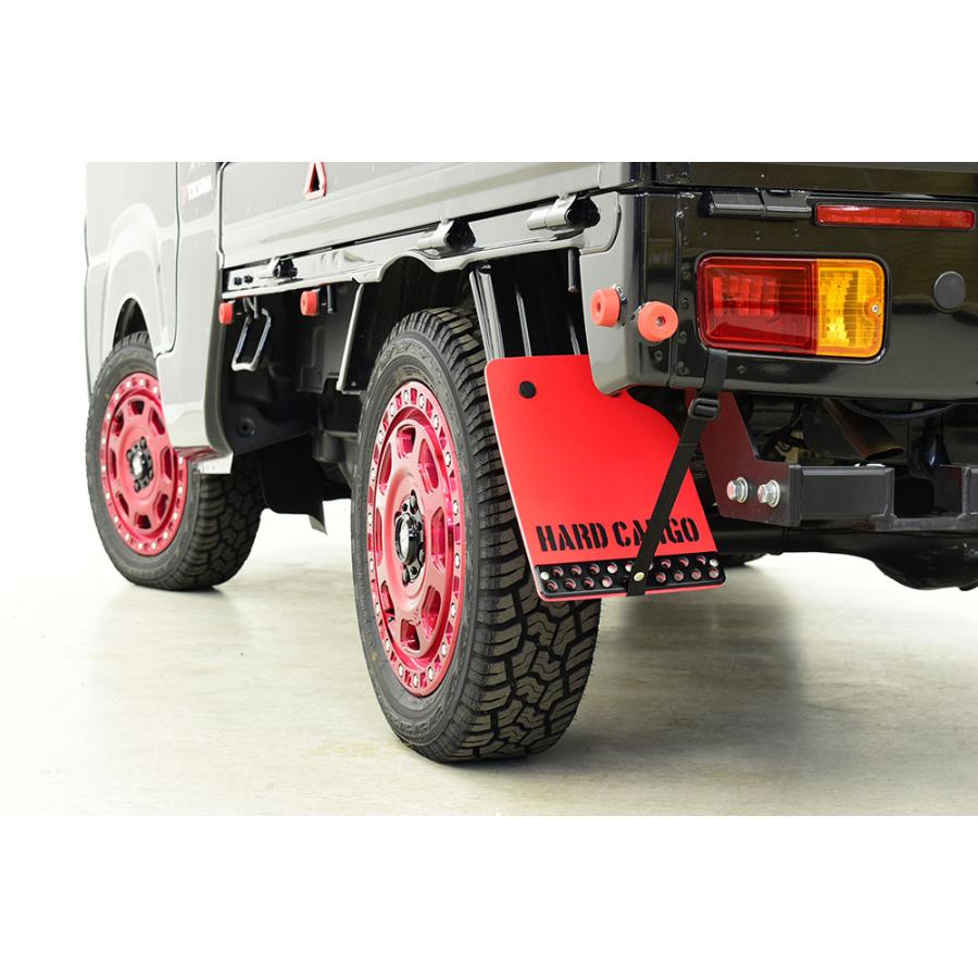 HARD CARGO ハードカーゴ マッドフラップ レッド×ブラック