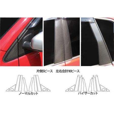 ハセプロ - hasepro マジカルカーボン ピラーフルセット フォルクスワーゲン ポロ ABA-9NB 2005/09〜 車、バイク、自転車-自動車-ドレスアップ用品