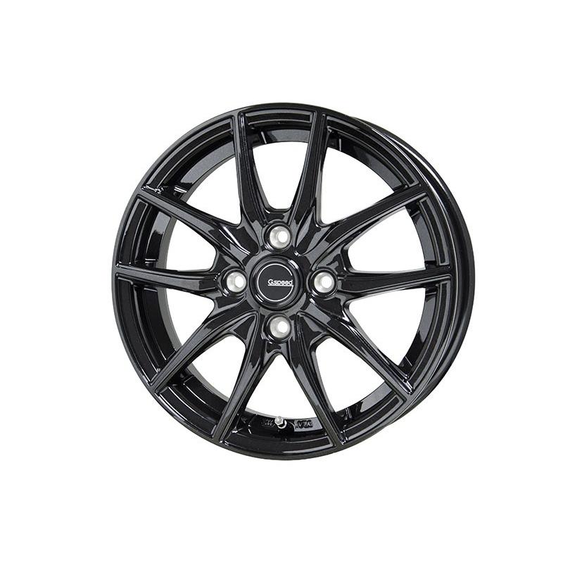 HOTSTUFF Gスピード G-02 15×5.5J 4H PCD100 +50 メタリックブラック