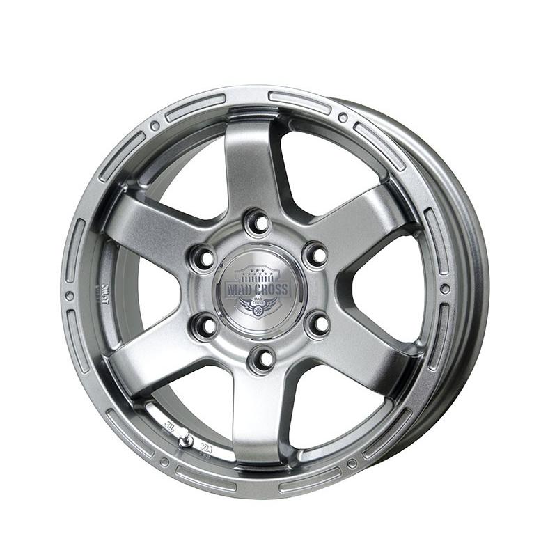 HOTSTUFF マッドクロス MC76 15×6.0J 6H PCD139.7 +33 ダークシルバー
