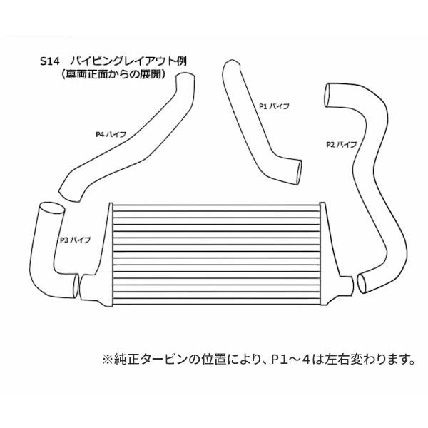 HPI インタークーラーキット 補修用パイピング I/C ER34 P3パイプ N07
