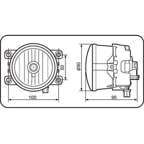 IPF 軽量ハロゲンフォグランプ H8-12v 35W ゴールドレンズ(1個入り