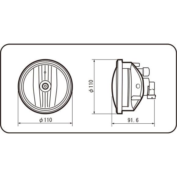 IPF IPF 974 丸形110φマルチリフレクター H11 12v 55w クリアレンズ 1