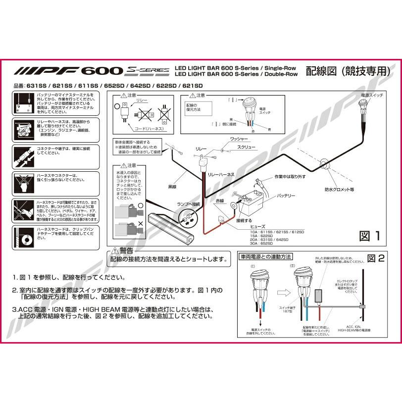 IPF ライトバー600Sシリーズ 20インチ シングルローの画像