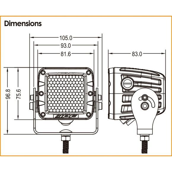 IPF 600シリーズ CUBE バックランプ（12ｖ/24v共通） | IPF | 01