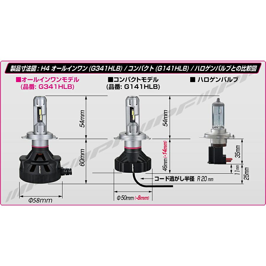 IPF IPF LEDヘッドランプバルブ Gシリーズ H4 オールインワンモデル