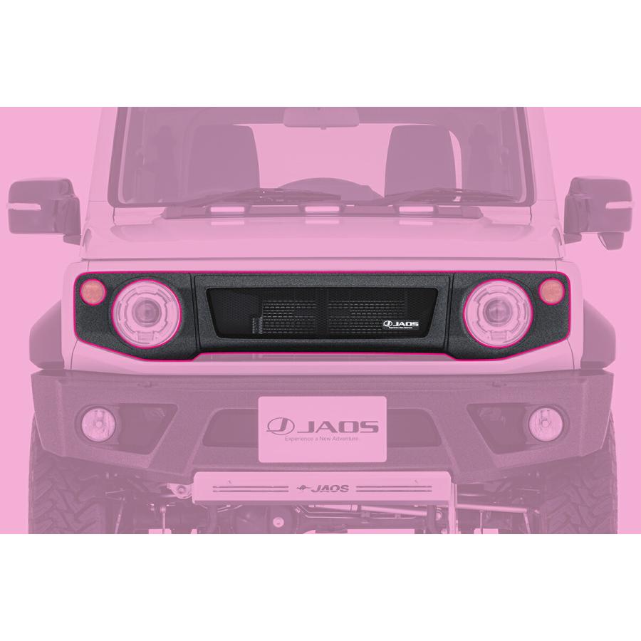 ジムニー(シエラ)用　JAOSフロントグリル中古 JAOS ジャオス フロントグリル タフブラック ジムニーシエラ JB74W