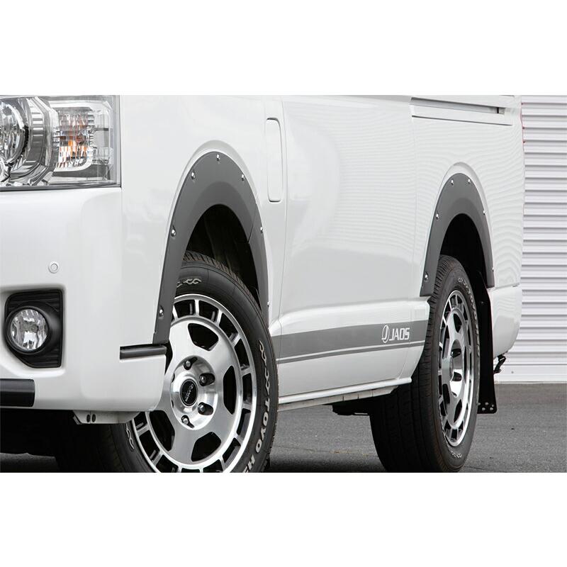 【美品 新品】JAOS フェンダーガーニッシュ type-X ハイエース200系 JAOS ジャオス フェンダーガーニッシュ type-X 塗装品 マット