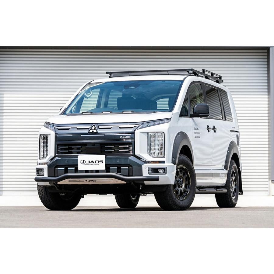 デリカD:5 JAOS フェンダーガーニッシュ type-X ブラックマイカ塗装 JAOS ジャオス フェンダーガーニッシュ type-X 塗装品 マットブラック