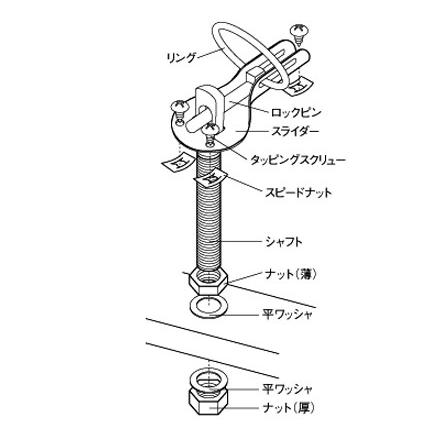 JURAN ジュラン ボンネットピン・スライドタイプ レッド 360144｜auto-craft｜02