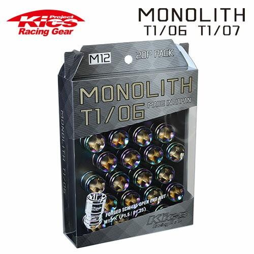 協永産業 Kics モノリス MONOLITH T1/06 M12×P1.5 ネオクロ 20pcs 