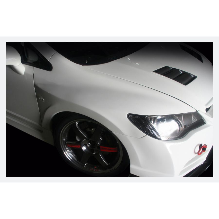 【引き取り限定】FD2 シビックタイプR ワイドフェンダー左右新品 M&M ワイドフェンダー タイプMR フロント シビック FD2 : オート