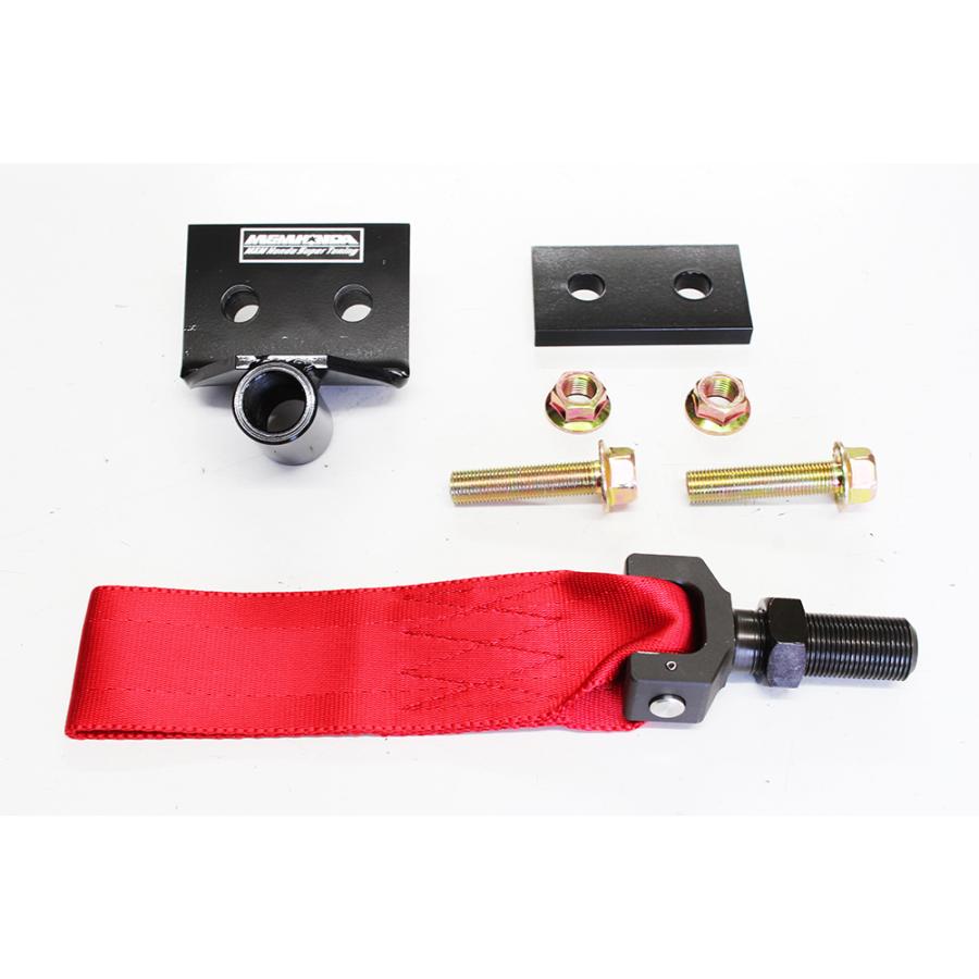 M&M 牽引フック レースストラップ フロント レッド シビック FL5