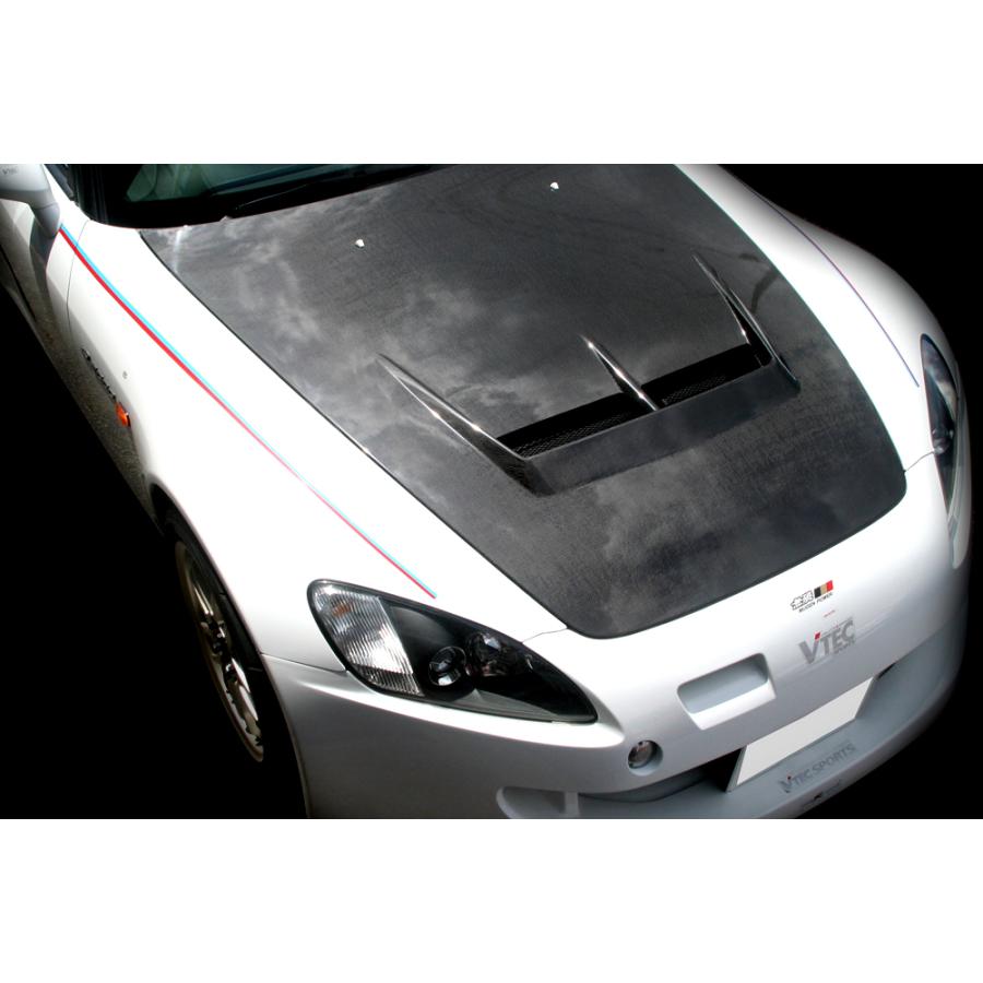 M&M カーボンボンネット ダクト付き 平織カーボン/FRP S2000 AP1 AP2