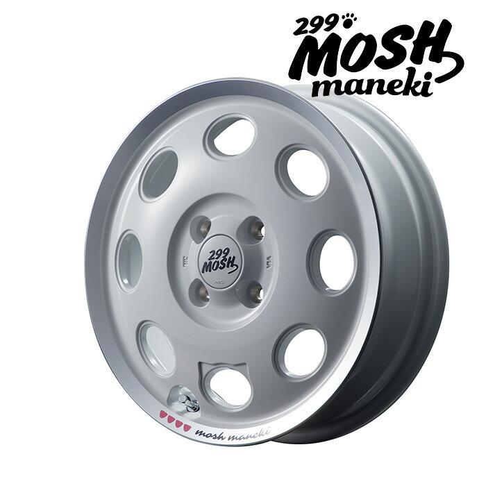 MID 299 MOSH maneki (白) アルミホイール1本 15×4.5J 4H PCD100 MID 299 MOSH maneki (白) アルミホイール1本 15×4.5J 4H PCD100