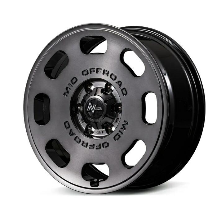 MID NITRO POWER D8 PULSAR アルミホイール1本 15x6.0J 6H PCD139.7 +