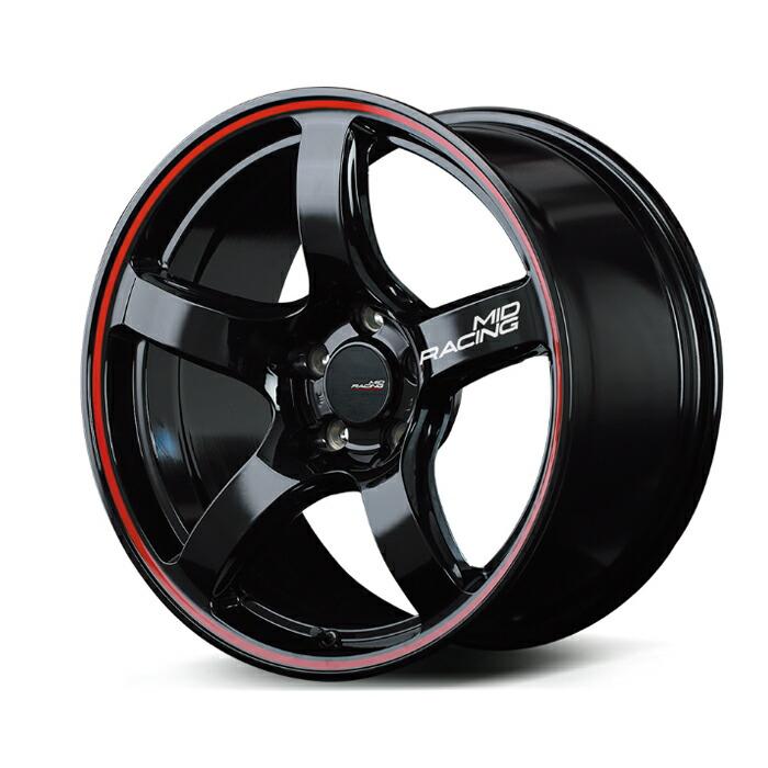 18×7 1/2J 5穴 PCD100 ET50 MID RMP Racing MID Racing R50 アルミホイール4本セット 18x8.0J 5H PCD100 +45