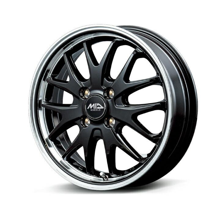 MID WHEELS EXE7 アルミホイール1本 14x4.5J 4H PCD100 +45 (エグゼ