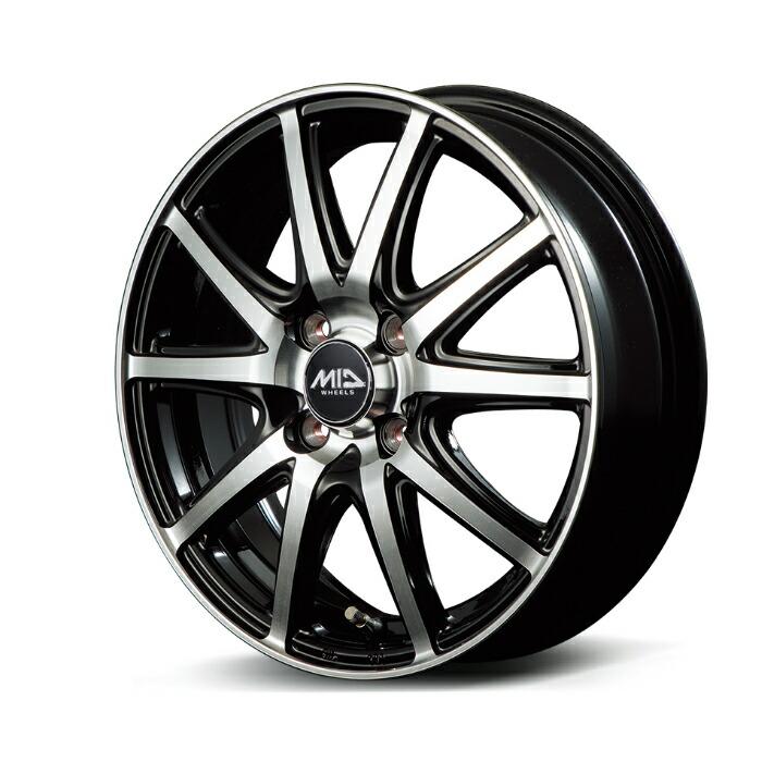 MID WHEELS GR-Γ BK/POL アルミホイール4本セット 16x6.0J 4H PCD100 + 