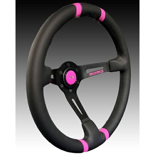 MOMO DRIFTING ステアリング ハンドル 本体 350mm MOMO（モモ） ステアリング DRIFT PINK RIBBON 350mm : オートクラフト