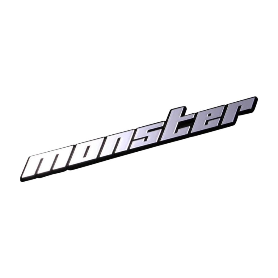 Monster Sport モンスタースポーツ メッキエンブレム 150×20mm ピン無 