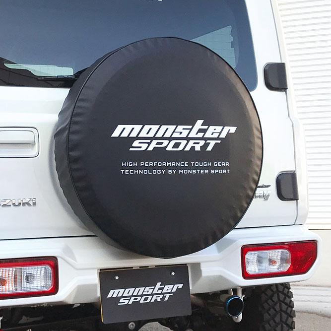 ジムニーjb64 Monster Sport スペアタイヤカバー ブラック モンスタースポーツ Monster Sport スペアタイヤカバー(ソフトタイプ