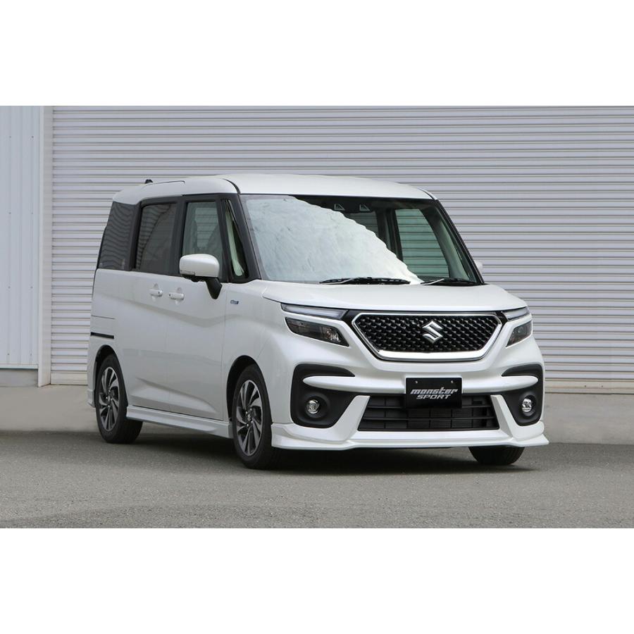 シボレーMW、ワゴンrソリオ、アンダースポイラー。 モンスタースポーツ フロントアンダースポイラー ブラック ソリオ