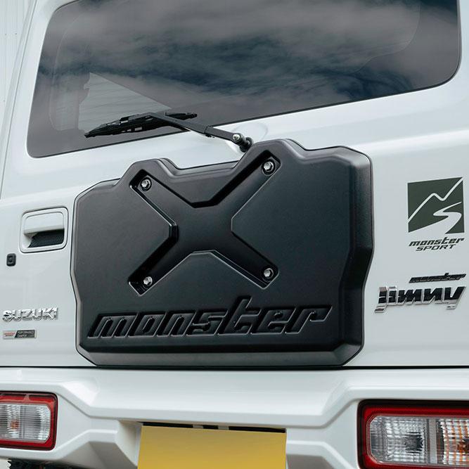 ジムニースペアタイヤレス化 ラダースタイルⅢ Monster Sport モンスタースポーツ TOUGH スペアタイヤレスカバー AES
