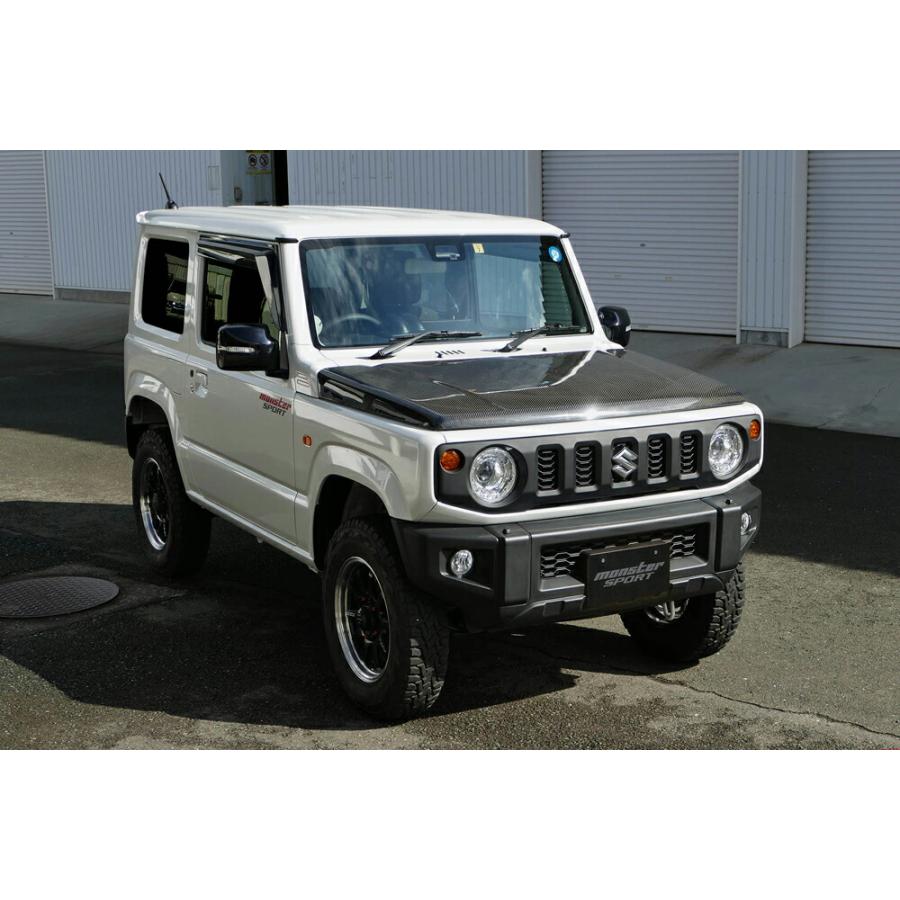 Monster Sport モンスタースポーツ カーボンエンジンフード C-FRP綾織 ジムニー JB64W 18.07〜(1〜5型) R06A 個人宅配送不可の画像