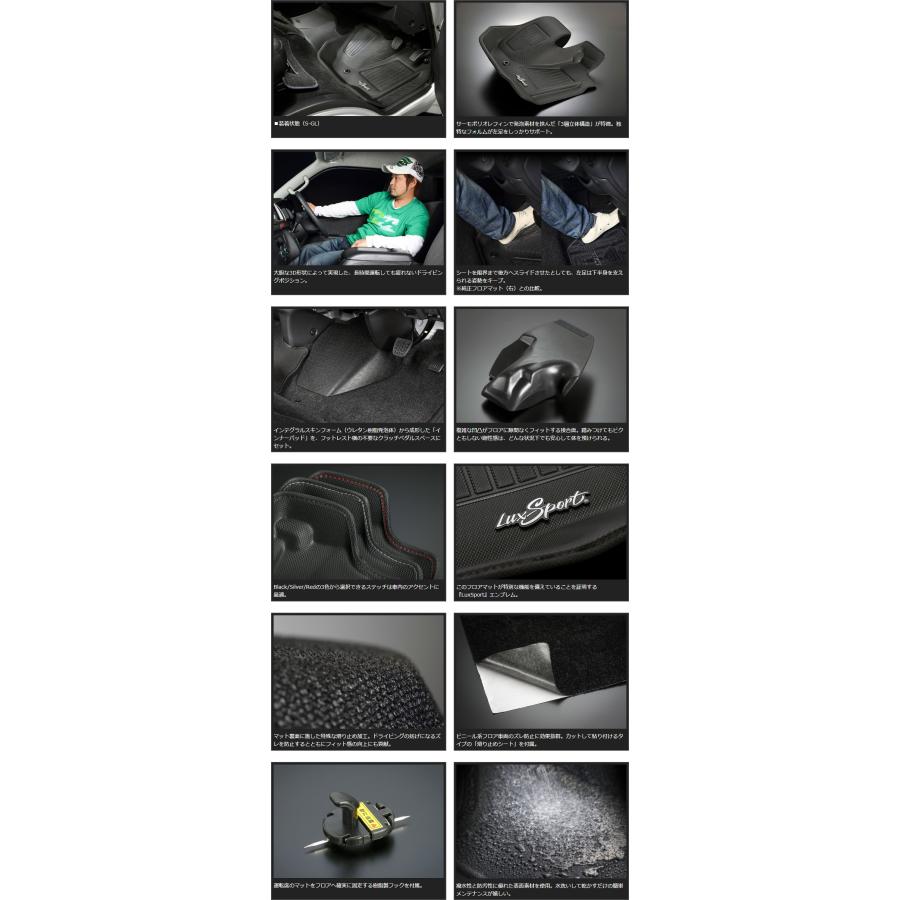 GENB（玄武） コンフォートマット Black Stitch フロントセット 