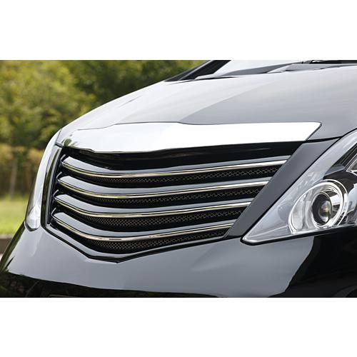 M'z SPEED フロントグリル ホワイト(070) FRP アルファード 20系 H20.5