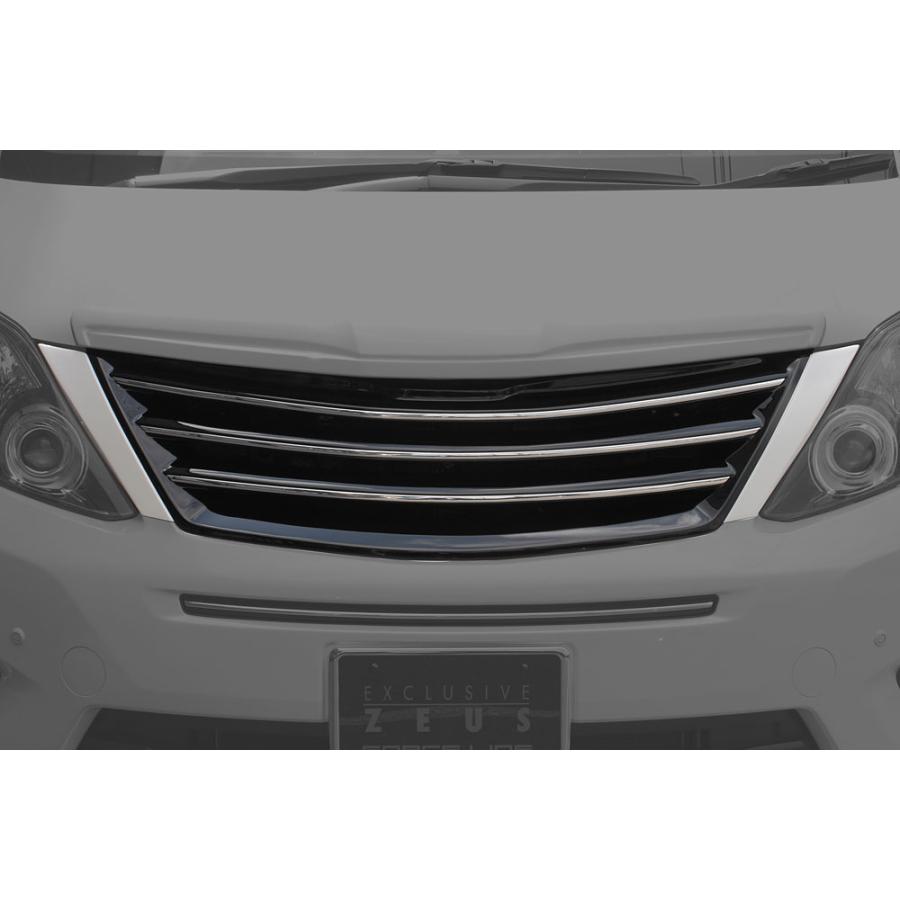 M'z SPEED フロントグリル ブラック(202) FRP アルファード 20系