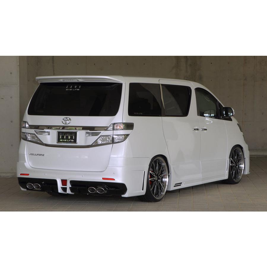 M'Z SPEED 20アルファード　ヴェルファイア標準用　リアスポイラー M'z SPEED リアバンパースポイラー(マフラー4本出し用) 未塗装 FRP