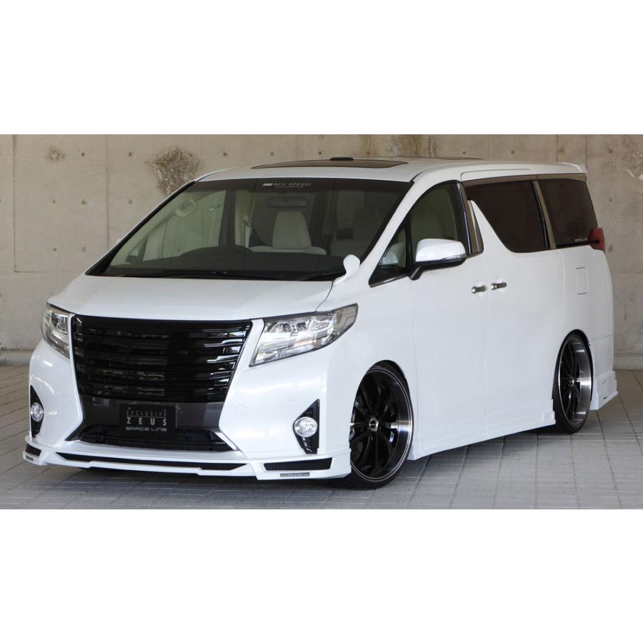 M'z SPEED フロントスポイラー ブラック (202) FRP アルファード 30系