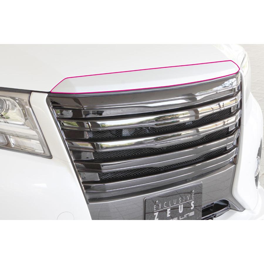 M'z SPEED フードトップモール ホワイト (070) FRP アルファード 30系