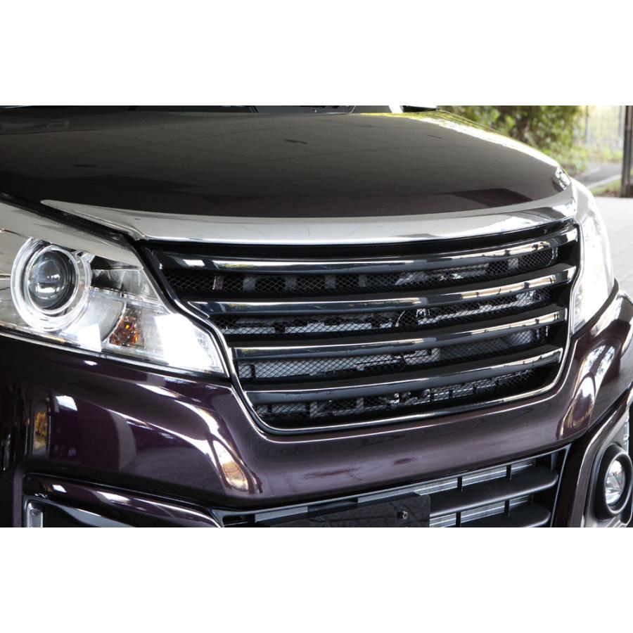 M'z SPEED フロントグリル 未塗装 FRP スペーシアカスタム MK42S H27.5