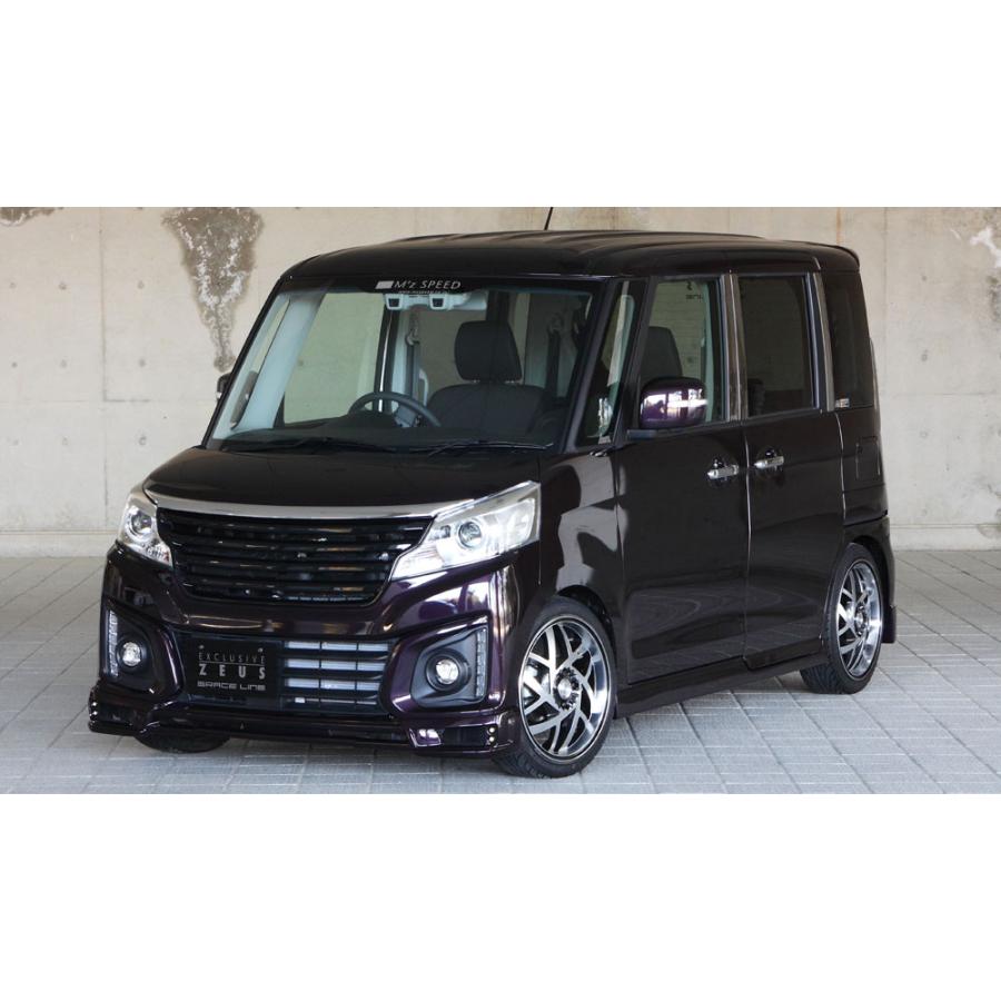 M'z SPEED フロントグリル 未塗装 FRP スペーシアカスタム MK42S H27.5