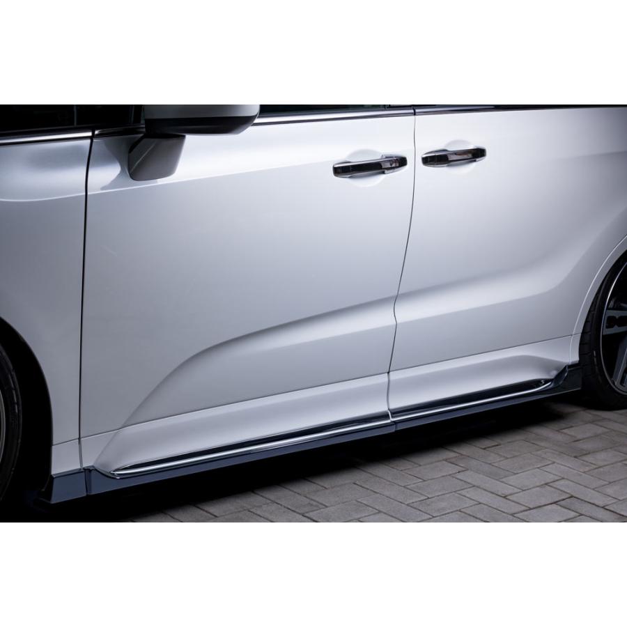 M'z SPEED サイドステップ ホワイト (NH883P) FRP オデッセイ