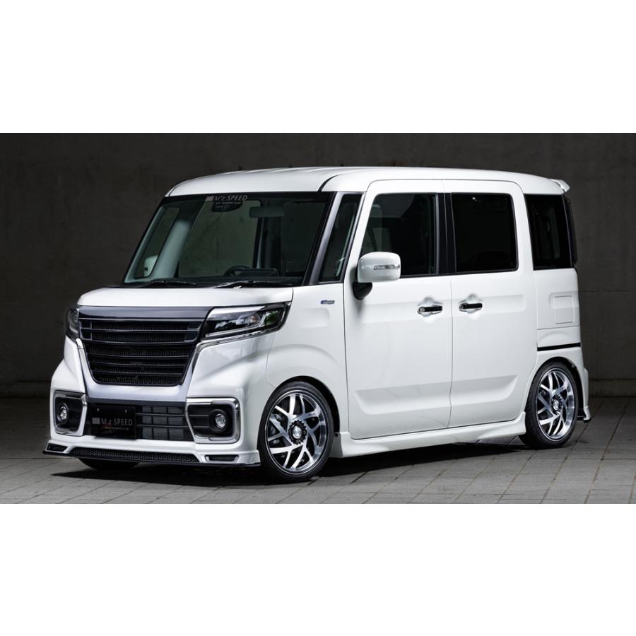 好評 M´z SPEED フロントグリル ロア ブルーイッシュブラックパール (ZJ3) FRP スペーシアカスタム MK53S H29.12〜R3.11 全方位モニター付車除く