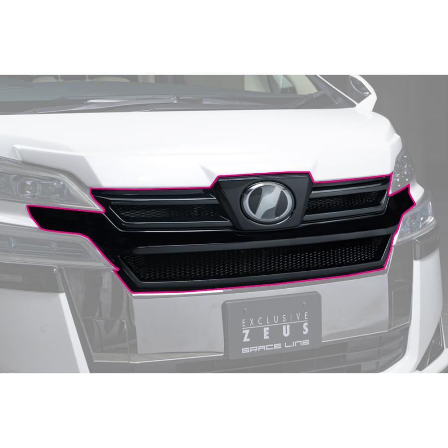 M'z SPEED フロントグリル 未塗装 FRP ヴェルファイア 30系 H30.1～R5