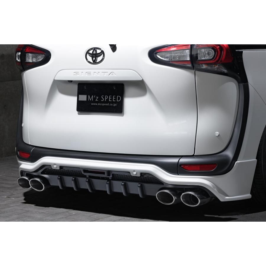 M'z SPEED リアアンダースポイラー(マフラー4本出し用) 未塗装 FRP