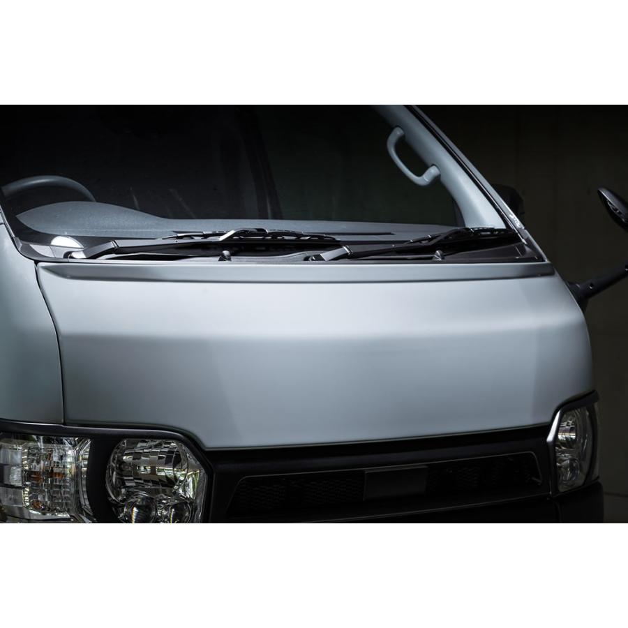 M'z SPEED エアロボンネット ブラックマイカ (209) ABS ハイエースバン