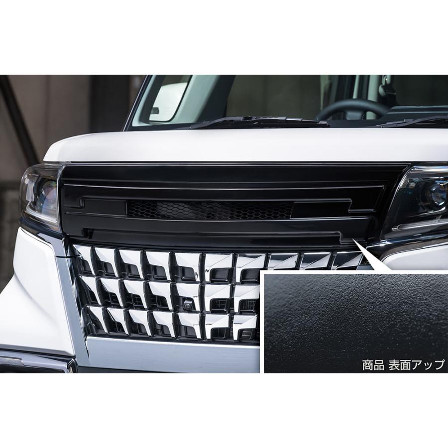 スペーシア カスタム MK53s 後期 フロントグリル 新車外し M'z SPEED フロントグリル つや消しブラック AES スペーシア