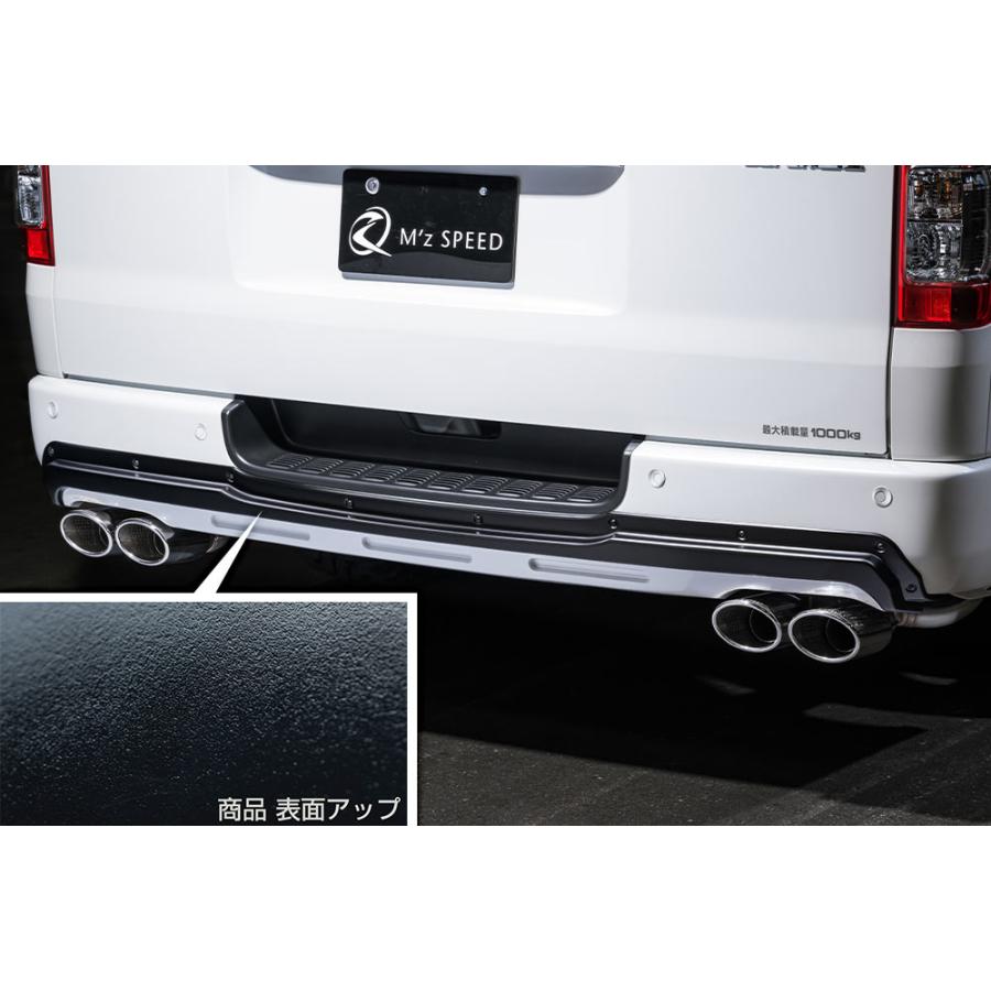 M'z SPEED リアバンパーガード 塗り分け塗装 (209/BK) AES ハイエース