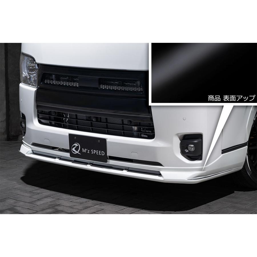 M'z speed フロントスポイラー M'z SPEED フロントハーフスポイラー Ver.2 ピアノブラック ABS(表面