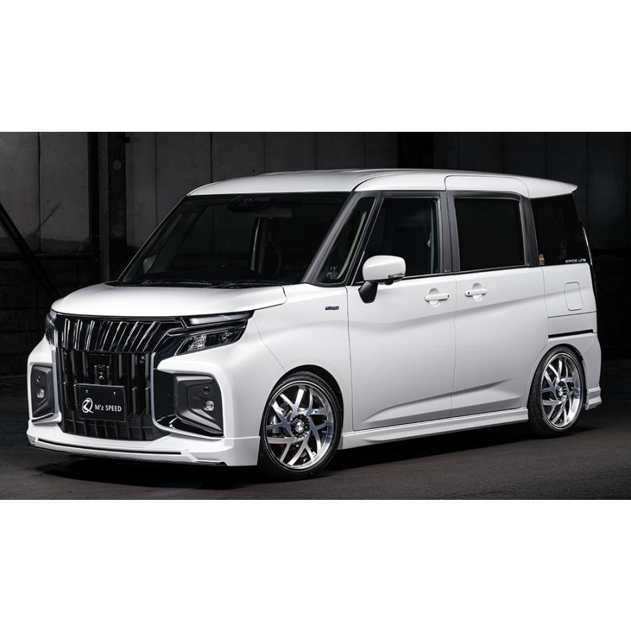 M'z SPEED フロントグリルガーニッシュ ピアノブラック ABS(表面