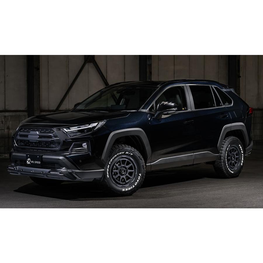M'z SPEED フロントバンパーガード つや消しブラック AES RAV4 AXAH54