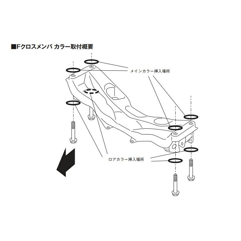 ［未使用品］PROVA クロスメンバーカラー 前後セット スバル車用 PROVA プローバ フロント・クロスメンバカラー WRX S4 VAG FA20 北海道